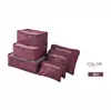 Bolsa de viaje transfronteriza estilo coreano, juego de 6 piezas, bolsa de almacenamiento de tela Oxford, bolsa organizadora de ropa interior y sujetador, bolsa para zapatos, juego de seis piezas