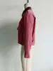 Moda Femenina Transfronteriza Primavera 2026 Nuevo Estilo Europeo y Americano Único Estilo Callejero Versátil Chaqueta de Pana con Retazos y Cuello de Cuero