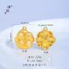 Acessórios para Joias DIY Ouro Brilhante 24K da Loja de Ouro Puzuo, Cabaça Escovada e Cravejada de Diamantes, Trevo de Quatro Folhas, Pingente de Gota d'Água Colar