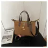 Bolsa de lona listrada azul denim, bolsa simples e versátil, bolsa de ombro para mulheres, bolsa transversal da moda de alta qualidade