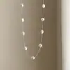 Colar de Pérola e Linha de Pesca Flor de Bebê Estilo Zhao Lusi para Mulheres, Corrente para Clavícula Choker Simples e Único da Moda Tendência Versátil