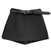 Saia Midi com Fenda para Conjunto Feminino 2026 Primavera/Verão Nova Saia Calça de Cintura Alta Emagrecedora Shorts Bodycon Falso para Mulheres