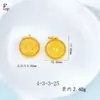 Pingente Geométrico com Mensagens Auspiciosas, Acessórios DIY Dourado Areia, Pingente Quadrado de Cor Sólida Simples Banhado a Ouro de Cobre para Mulheres, Vários Estilos