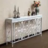 Estilo Europeo Vestíbulo Sala de Estar Mesa de Entrada Estilo Americano Mesa Consola Gabinete Lateral de Pared Cubierta Decorativa para Radiador de Hierro Forjado