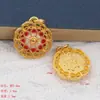 Tide nacional método antigo esmalte flor de bênção pingente poroso folha de bambu leque pulseira colar ao vivo diy areia ouro joias acessórios