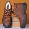 Otoño e Invierno nuevos zapatos de algodón para hombre con forro polar grueso impermeable casual zapatos de hombre zapatos de cuero de caña alta para hombre botas de nieve deportivas al aire libre