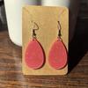 Aretes acrílicos en blanco sin terminar transfronterizos DIY colgante con brillo con gancho para la oreja almacenamiento de tarjeta de papel kraft