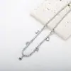 Collar de Circonita de Grado 4A Más Vendido a Precio de Fábrica Estrella Corazón Cruz Acero de Titanio Collar Elegante y de Gama Alta Novia