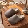 Pantuflas de Algodón EVA Hamuding para Mujer, Calientes con Felpa Adicional, Resistentes a la Suciedad, Fáciles de Limpiar, Silenciosas, Antideslizantes, Impermeables para Interiores