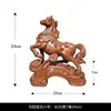 Adorno de Caballo de Madera de Éxito Instantáneo para Oficina y Sala de Estar, Decoración que Atrae la Fortuna, Artesanía para el Hogar del Año del Caballo del Zodiaco