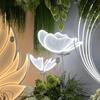 Decoração de local de hotel para casamento adereços ferro tecido borboleta lustre guia de estrada casamento auditório decoração pingente