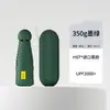 Paraguas cápsula ultraligero con hebilla de anillo, 50% de descuento, con recubrimiento negro para protección solar, apto para días soleados y lluviosos, compacto y personalizable