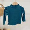 Camisa básica de primavera y otoño para mujer y niño, estilo infantil, con personalidad, marca de moda, estilo coreano, camiseta con mangas voladoras, a rayas y orejeras.