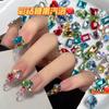 Pedrinhas Coloridas Pequenas para Nail Art, Pedrinhas Irregulares Pontiagudas de Fundo para Decoração de Unhas, Brilhantes com Formato de Macaco, Estilo Doces Refrigerantes
