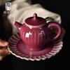 Liquidação Conjunto de Chá Roxo Jun Kiln Xícara de Chá Carmim Tigela Três Talentos Cerâmica Bule Vintage Conjunto das Cinco Fornalhas Famosas Tigela com Tampa