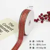 2023 Nuevo Estilo Cinta Flor de Lino Cinta de Lazo Navideño Cinta para Pastel diy Empaque Cinta Roja Cinta de Phnom Penh