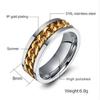 Anillo de Cadena Giratoria de Acero de Titanio de 8 mm para Hombre, Popular en Amazon para Comercio Exterior, Acero Inoxidable, Números Romanos, Anillo Giratorio