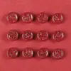Acessórios do Zodíaco com Alto Teor de Cinábrio Mineral Cru Areia Dourada Roxa Natural Zodíaco Redondo Joias DIY Contas Soltas
