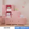 Guarda-Roupa Simples Moderno Simples Resina Adulto Estrutura de Aço Dobrável Montagem Tecido Guarda-Roupa Combinado Armário de Armazenamento Dormitório