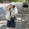 Bolsa tote redonda em bloco de cores estilo macaron coreano para atacado transfronteiriço, bolsa Boston tipo balde, bolsa transversal casual de ombro único para mulheres