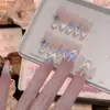 Adesivos de Unha Manicure Vestíveis Atacado Transparente Gelo Puro Lustre Camélia Borboleta Adesivos de Unha Acabados Unhas Postiças Removíveis