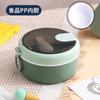 Tigela de aço inoxidável para estudante para macarrão instantâneo com tampa e talheres, lancheira de plástico fofa para dormitório, lancheira aquecível em forno de micro-ondas