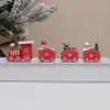 Decoração de Natal Transfronteiriça 2025 Trem de Madeira Enfeites Presentes de Feriado para Crianças Enfeites de Mesa Decorações de Natal