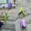 Tulipán Artificial de Nuevo Producto Transfronterizo Tulipán de Cabeza Única Eva Ramo de Boda Decoración del Hogar Flor Artificial