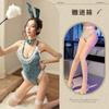 No es necesario quitarse el atuendo de terciopelo de conejita, Lindo uniforme sexy de encaje, Ropa interior sexy de talla grande, Traje hueco de tentación