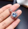 Nuevo collar de lujo con topacio con incrustaciones de diamantes y corte de fuegos artificiales, anillo abierto de oro rosa con diamantes de alto carbono de 2 quilates para mujer