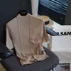 100% Lã Penteada Sem Costura Peça Única Gola Alta Curta Manga Curta Malha Camada Base Feminino Look Emagrecedor Top Primavera 909g