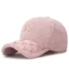 Nueva Gorra de Béisbol Bordada con Letra R de Terciopelo de Oso Coreano Engrosada Incrustada con Diamantes de Moda Versátil Gorra Cálida