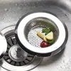 Malla de filtro de acero inoxidable tazón de cocina cesta de fregadero filtro cuenco para verduras alcantarilla basura filtro anti-atasco