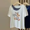 2026 Nueva Camiseta de Manga Corta de Alto Gama Falsa de Dos Piezas con Hombro Asimétrico para Mujer, Top Veraniego Chic y Exquisito con Fruncido Ajustado a la Cintura