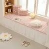 Cor Sólida Estilo Celebridade da Internet Acolchoado Quente Estilo Princesa Pelúcia Tapete para Bay Window Quarto Varanda Tatami Tapete Antiderrapante