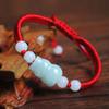 Pulsera de Cuerda Roja Tejida a Mano de Año Nuevo Ajustable Pulsera de Jade Año Buming Retro Pareja Cuerda de Mano Suministro de Puesto