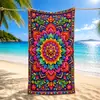 Toalla de Playa de Flor de Mandala Más Vendida Transfronteriza Microfibra Ocio Vacaciones Mandala Costa Absorbente Toalla de Baño Grande