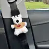 Bonito cojín para asiento de coche de cachorro, felpa de otoño e invierno, cálido, antideslizante, funda de asiento, cojín creativo de dibujos animados para asiento de coche