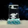 Medusa Gravada a Laser Criativa Série Oceano Cristal Luminous Luminária de Mesa Ornamento Lâmpada de Atmosfera Presente