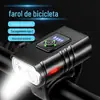 Lanterna para Bicicleta Farol Luz Forte Luz para Ciclismo Noturno Super Brilhante Recarregável à Prova d'Água Lanterna Lanterna para Bicicleta Mountain Bike Equipamento de Ciclismo