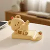 Suporte Fofo de Urso de Manteiga Suporte para Celular Ornamento de Mesa Workstation Criativa Decoração Ornamento de Presente de Aniversário Venda por Atacado
