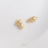 Colgante de Conejo de Zirconio Color Dorado 14K que Conserva el Color Colgante de Mini Oso Conejo Brillante Tridimensional Colgante para Pulsera DIY