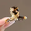 Pinza de garra pequeña de acetato para mujer con cabello fino, elegante peinado para la parte trasera de la cabeza, pinza de tiburón para peinado semi-recogido, accesorio para el cabello