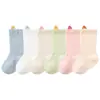 Meias infantis outono e inverno forradas com fleece espessadas meias de terry para bebê orelhinhas pequenas meias para bebê sem costura categoria A