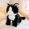 Juguete de Peluche Gatito Simulación Transfronteriza Muñeca Gato Mascota Infantil Gato Acostado Muñeco de Trapo Almohada Compañero Regalo
