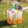 Cubo plegable portátil para uso en exteriores, gran capacidad para acampar, pesca, almacenamiento de agua, cubo de mano para coche, cubo de almacenamiento de aislamiento para el hogar