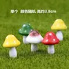 Micro-Paisagem Desenho Animado Resina Estéreo Colorido Cogumelos Pequenos Suculentas Plantas Vasos Decorações Pequenos Enfeites