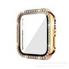 Capa para Apple Ultra Watch Adequada para Capa de Relógio Cravejada com Diamantes Iwatch7/8/9Peça Galvanizada Capa de Diamante de Fileira Única e Película Integrada