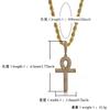 Colgante vintage de cruz de tres hojas con diseño de rosa nueva de estilo europeo y americano de Jinao, lleno de circonitas, accesorios de hip-hop para hombres y mujeres.