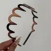 Faixa de Cabelo Ondulada Estampada de Leopardo de Alta Qualidade para Mulheres, Grampo de Cabelo Elegante para Prender Cabelos Soltos, Faixa de Cabelo com Coroa Alta para Aumentar o Volume do Cabelo, Ferramenta Mágica Antiderrapante